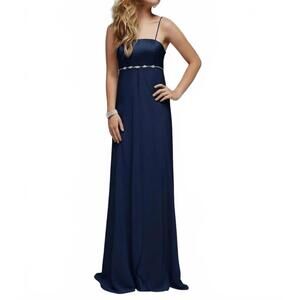 NEW MILANO FORMALS silken symphony gown in navy